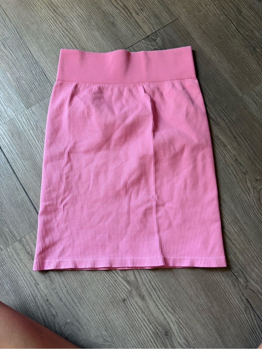 COS Pink Rib-Knit Pencil Skirt